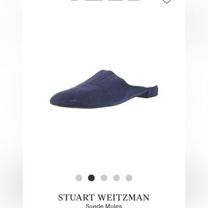 Brand new Stuart Wietzman suede mules navy blue
